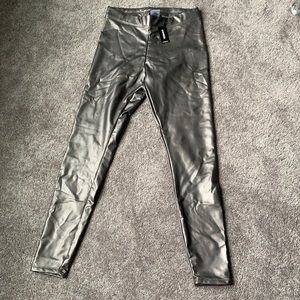 Express Metallic Faux Leather Leggings